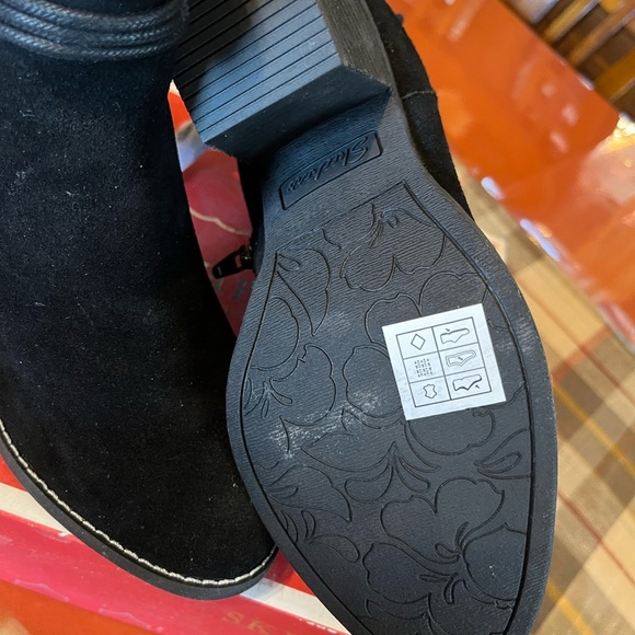 Skechers Black Suede Ankle Boots - Picture 2 of 5